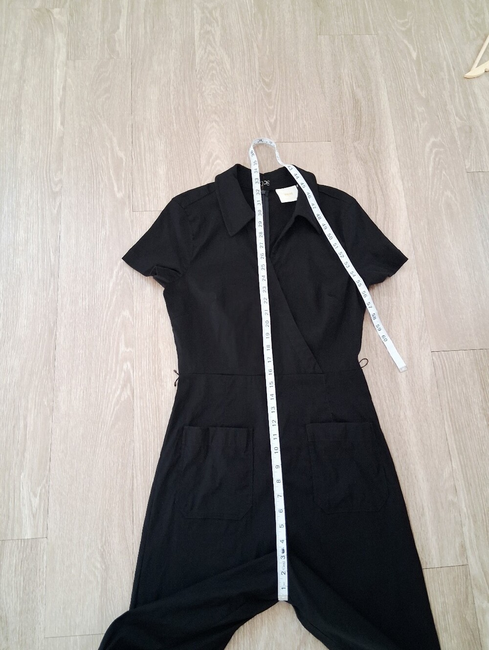 Anthropologie Maeve The Colette Wide Leg Wrap Jumpsuit In Black Magic Fabric - Picture 14 of 16